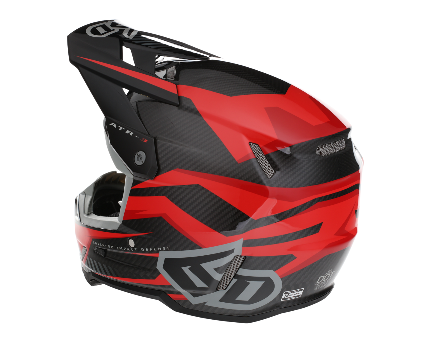 6D ATR-3 RIVAL GLOSS RED HELMET