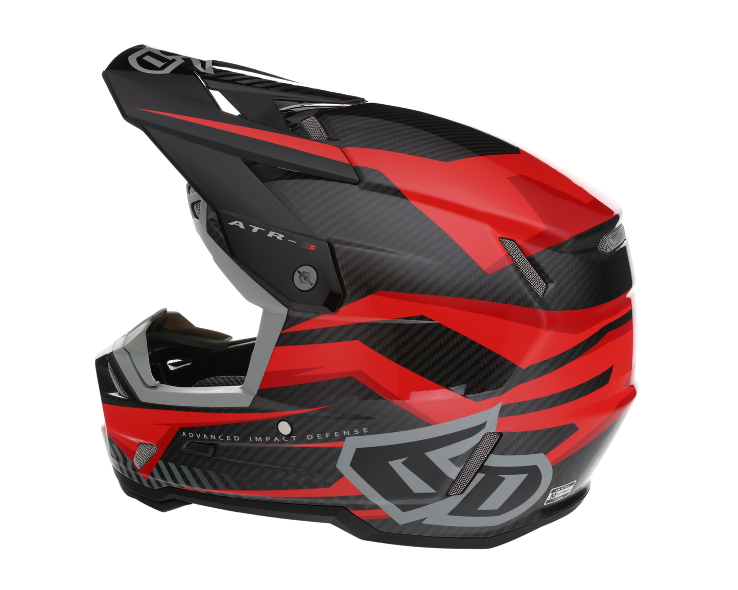 6D ATR-3 RIVAL GLOSS RED HELMET