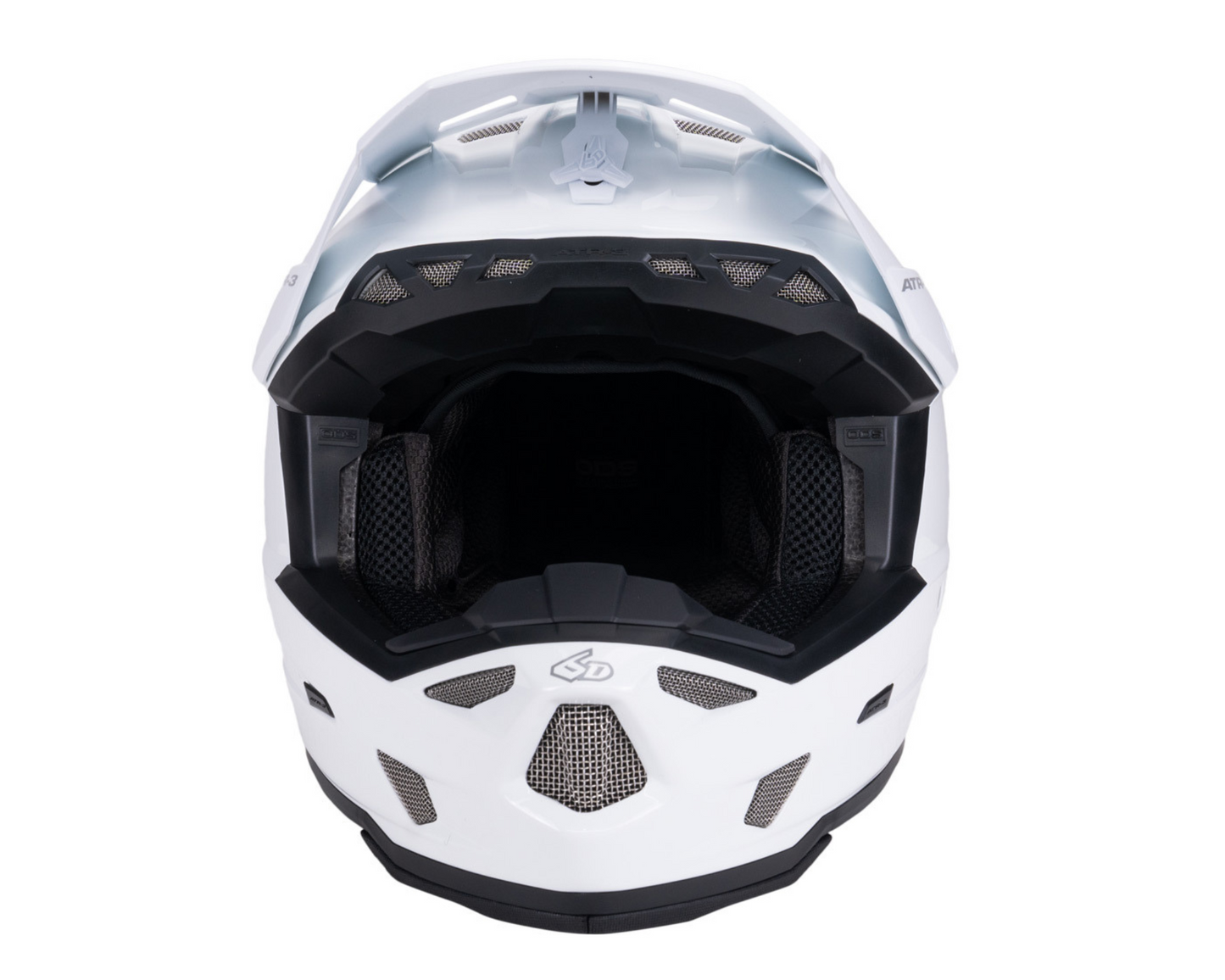 6D ATR-3 SOLID GLOSS WHITE YOUTH HELMET