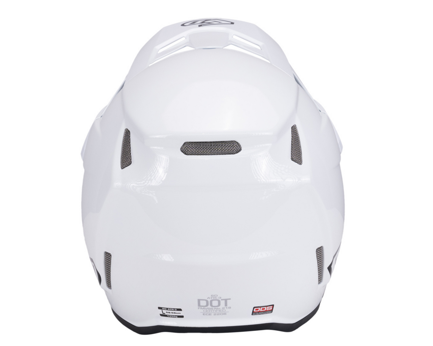 6D ATR-3 SOLID GLOSS WHITE YOUTH HELMET