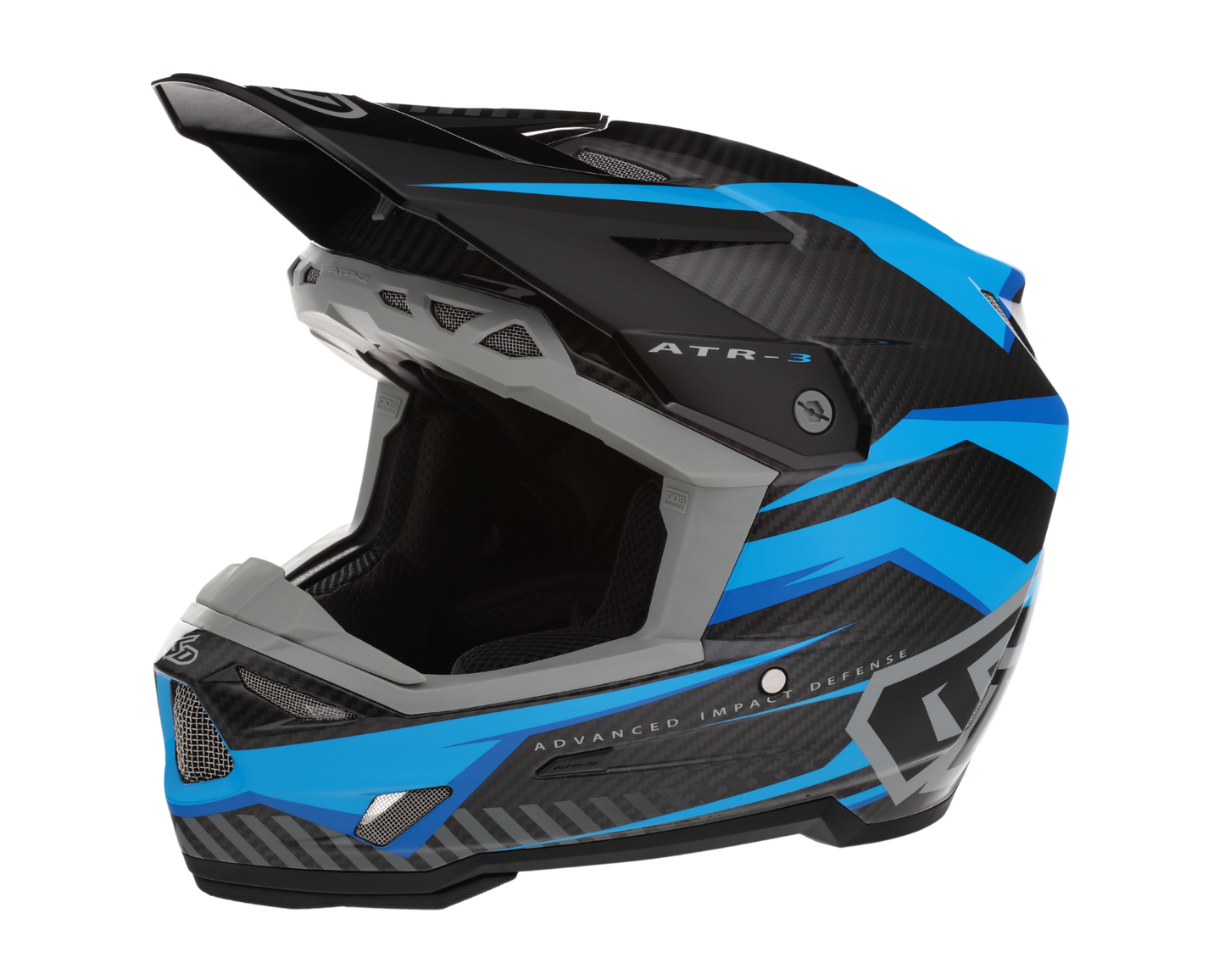6D ATR-3 RIVAL GLOSS CYAN BLUE HELMET