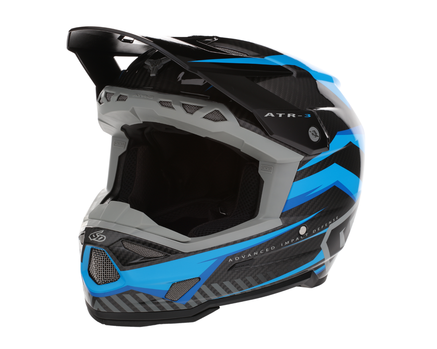 6D ATR-3 RIVAL GLOSS CYAN BLUE HELMET