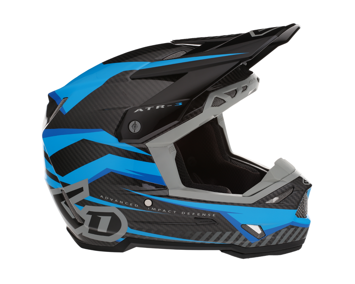 6D ATR-3 RIVAL GLOSS CYAN BLUE HELMET