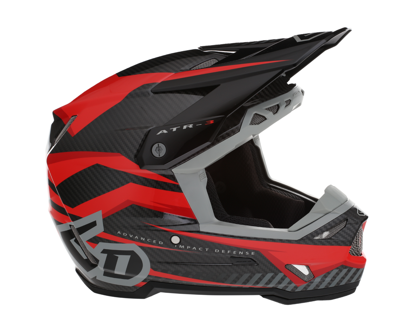 6D ATR-3 RIVAL GLOSS RED HELMET