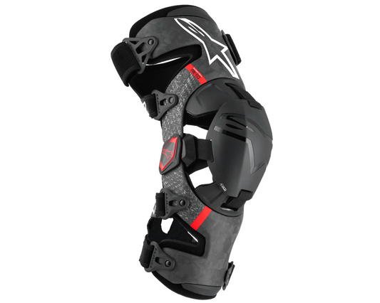 ALPINESTARS SUPERTECH RK-10 PLASMA BLACK/RED KNEE BRACE SET