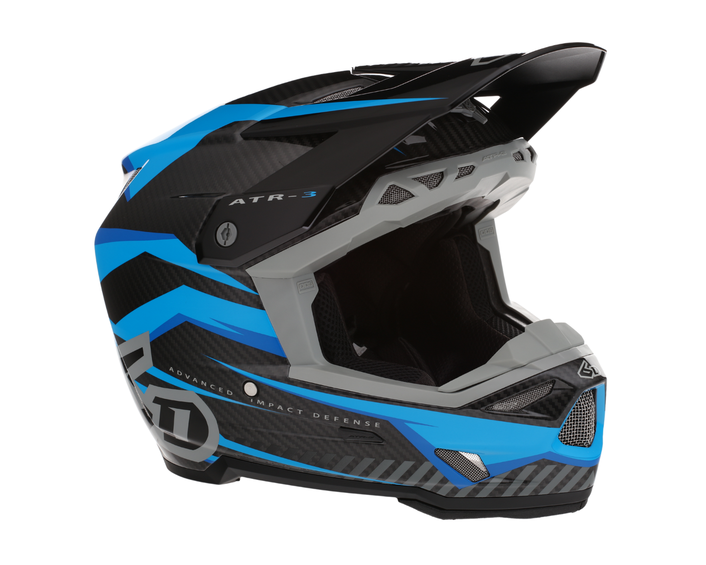 6D ATR-3 RIVAL GLOSS CYAN BLUE HELMET