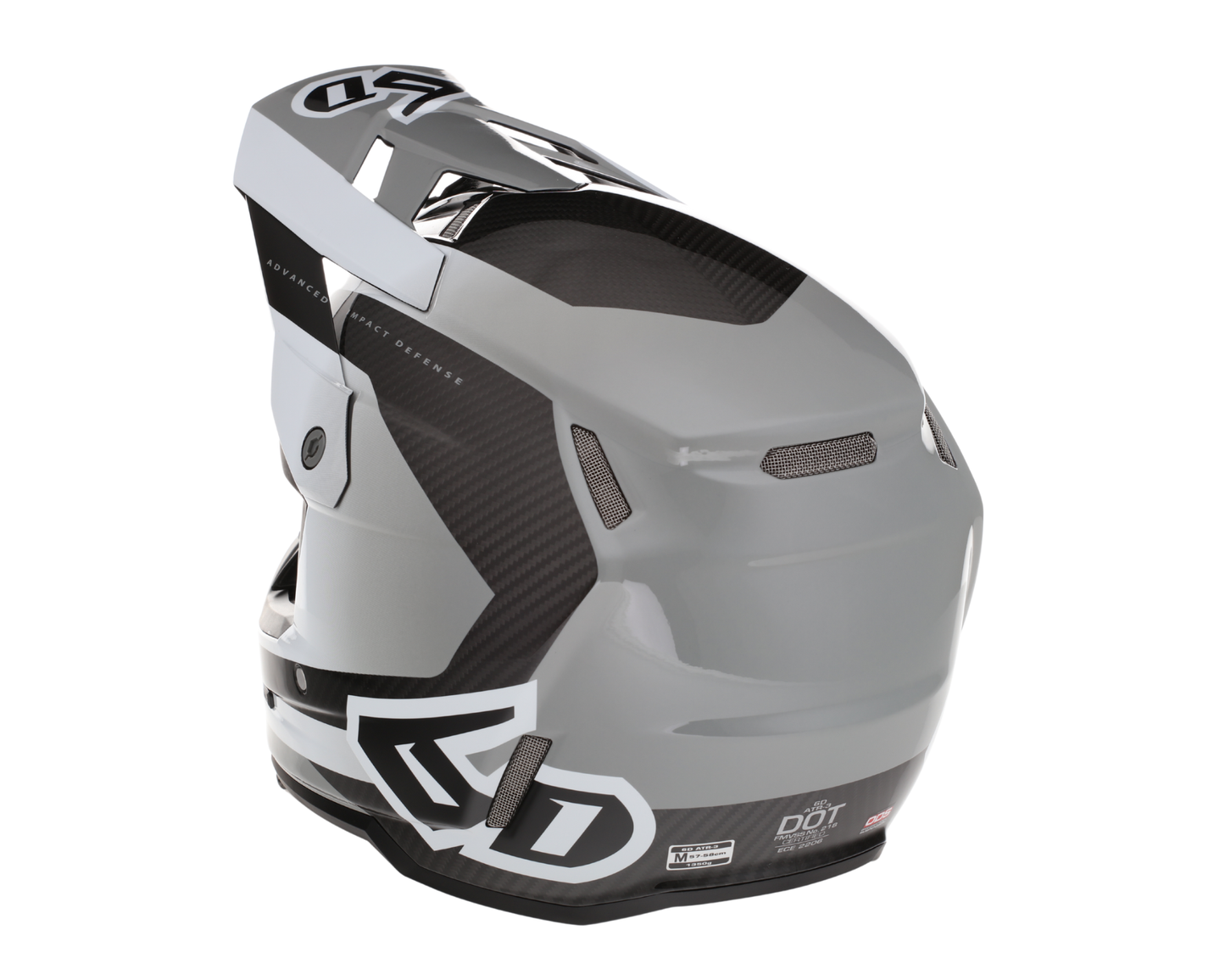 6D ATR-3 PURE GLOSS WHITE HELMET