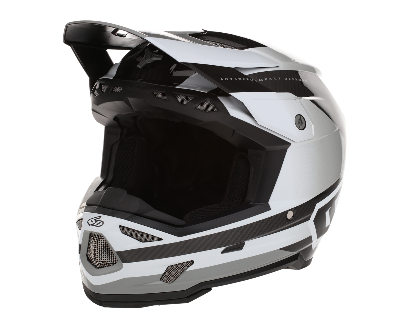 6D ATR-3 PURE GLOSS WHITE HELMET