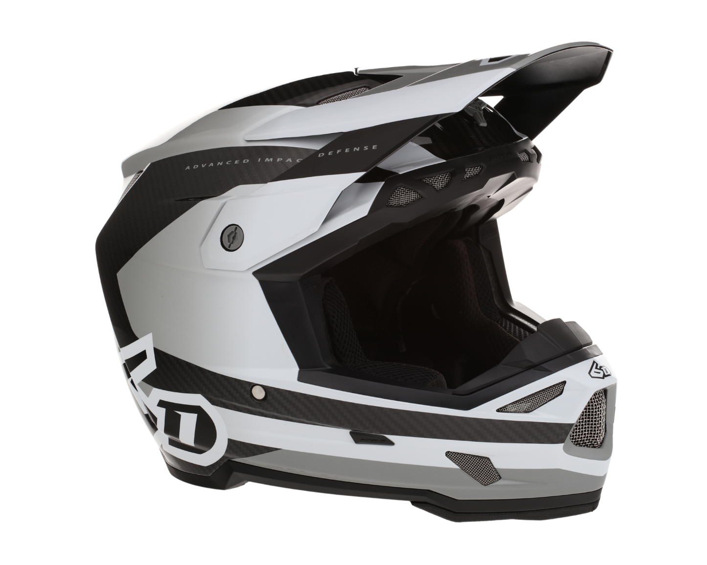 6D ATR-3 PURE GLOSS WHITE HELMET