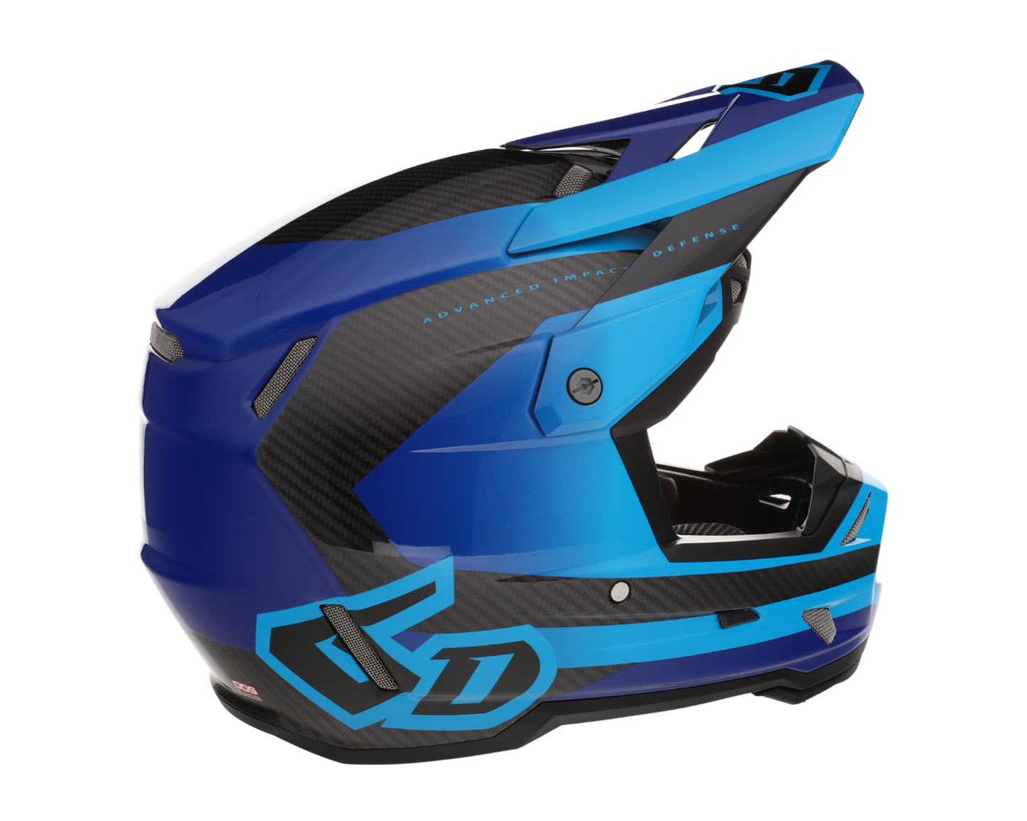 6D ATR-3 PURE GLOSS CYAN BLUE HELMET