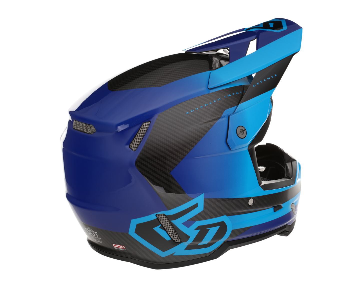 6D ATR-3 PURE GLOSS CYAN BLUE HELMET