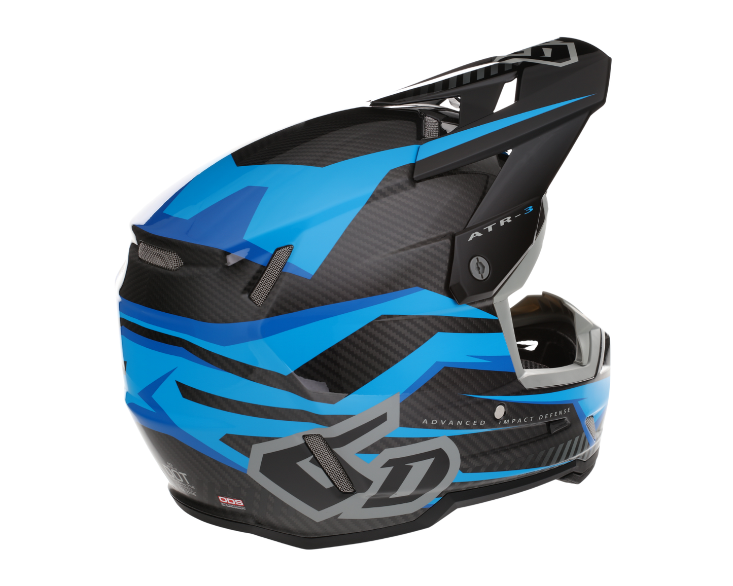 6D ATR-3 RIVAL GLOSS CYAN BLUE HELMET