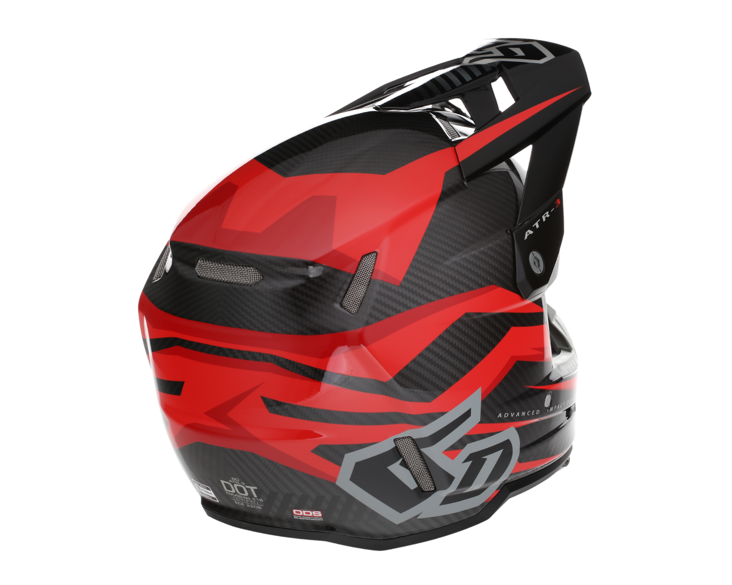 6D ATR-3 RIVAL GLOSS RED HELMET