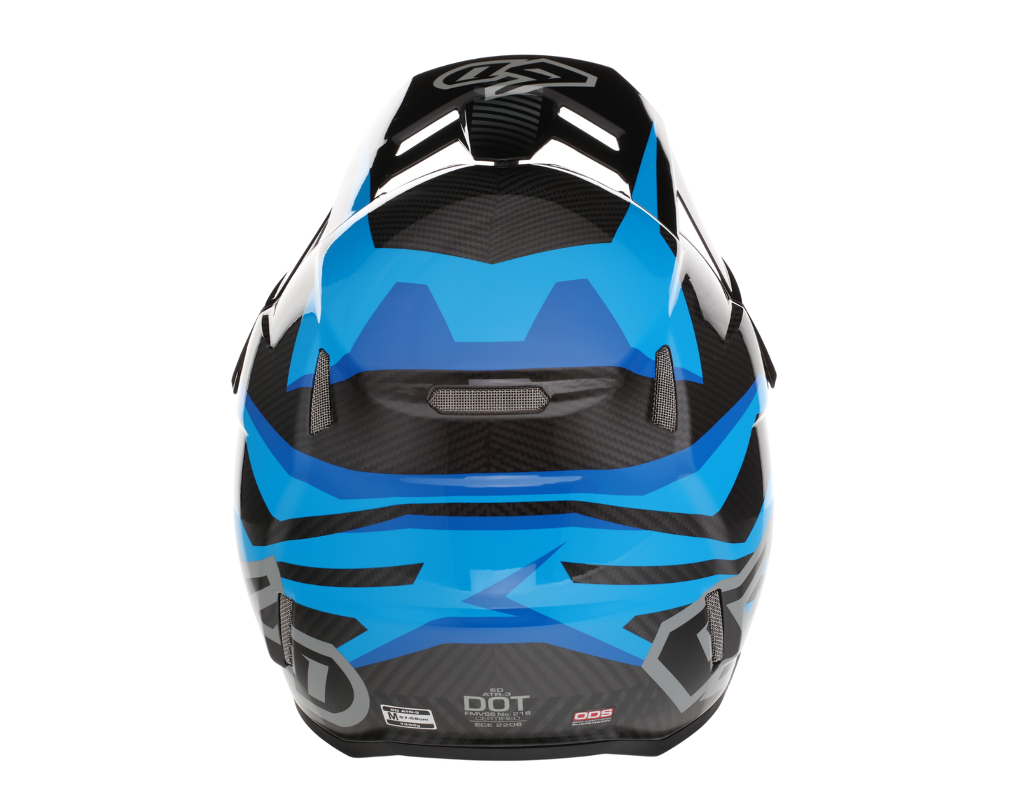 6D ATR-3 RIVAL GLOSS CYAN BLUE HELMET