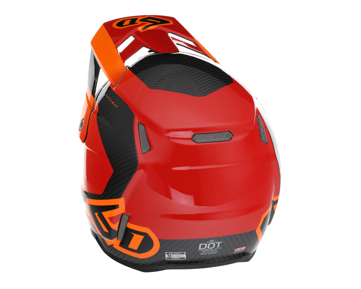 6D ATR-3 PURE GLOSS RED HELMET