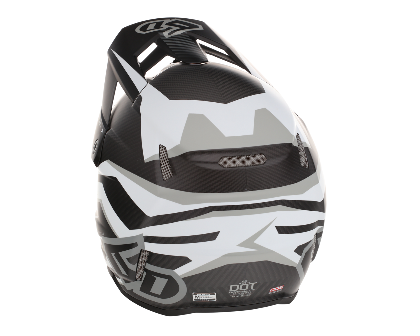 6D ATR-3 RIVAL MATTE WHITE HELMET