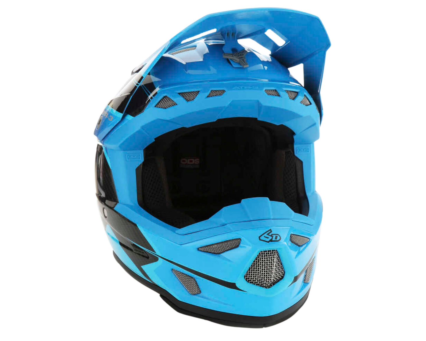 6D ATR-3 WAVE GLOSS CYAN/BLUE/PURPLE YOUTH HELMET
