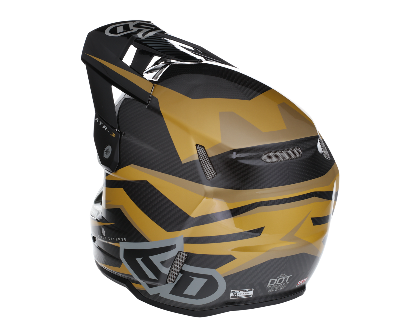 6D ATR-3 RIVAL GLOSS GOLD HELMET