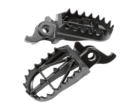 DRC HARDWARE BLACK WIDE FOOTPEGS HONDA CRF250R/CRF450R 02-25 CR125R/CR250R 02-07
