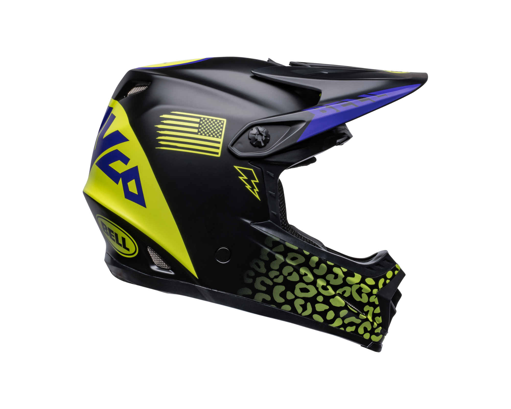 BELL 2024 MOTO9 MIPS YOUTH SLAYCO MATTE BLACK/HIVIZ YELLOW HELMET