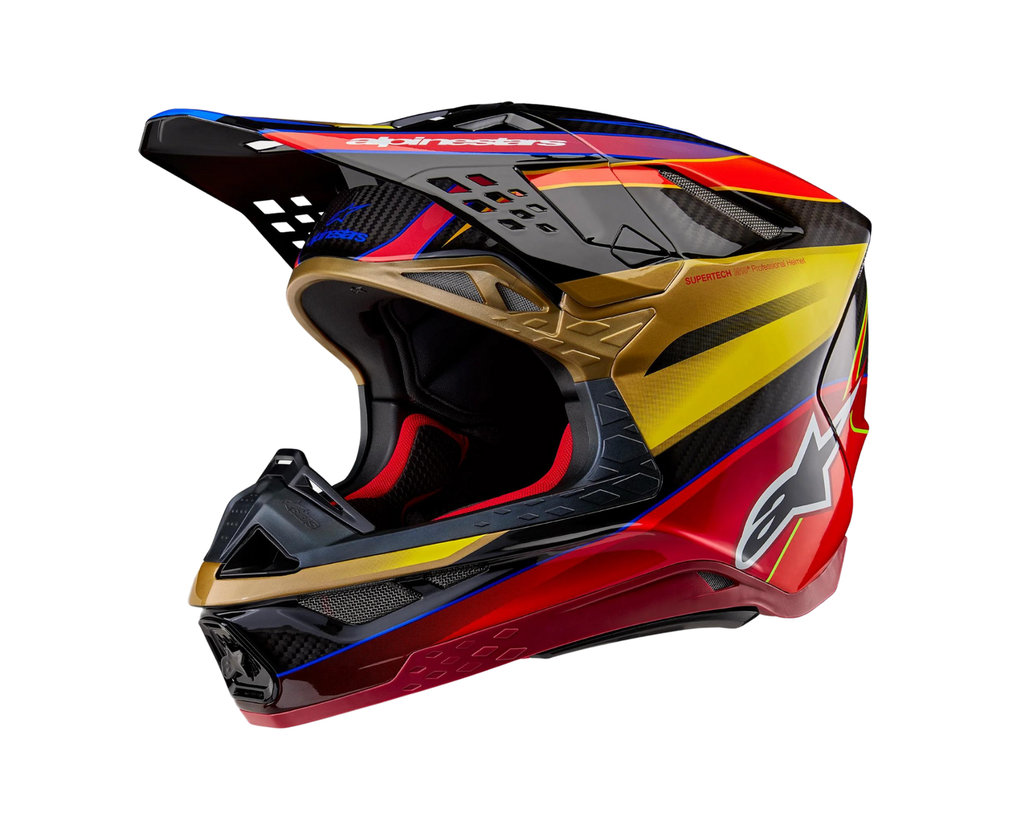 ALPINESTARS 2025 S-M10 ERA GOLD/YELLOW/RIO RED HELMET