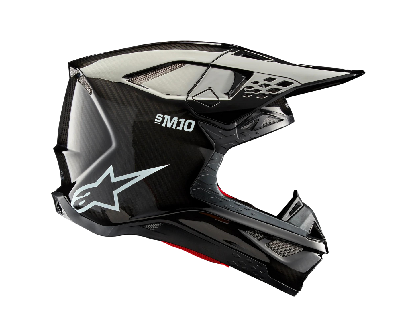 ALPINESTARS 2025 S-M10 SOLID BLACK CARBON HELMET