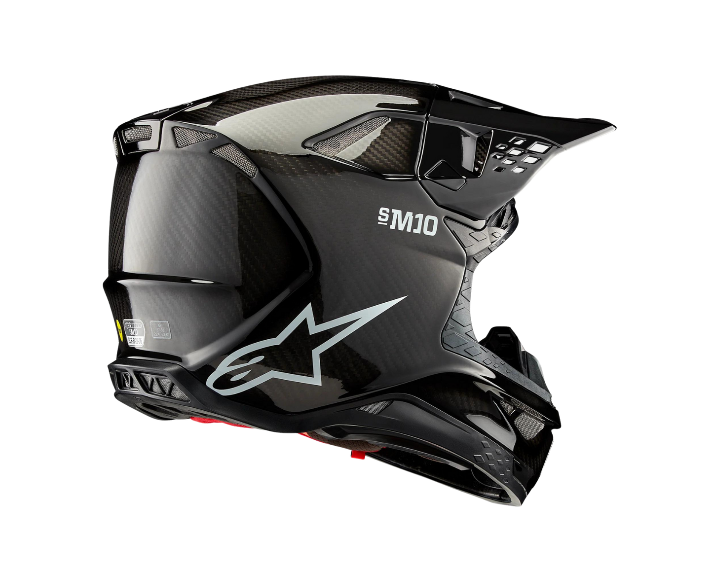 ALPINESTARS 2025 S-M10 SOLID BLACK CARBON HELMET