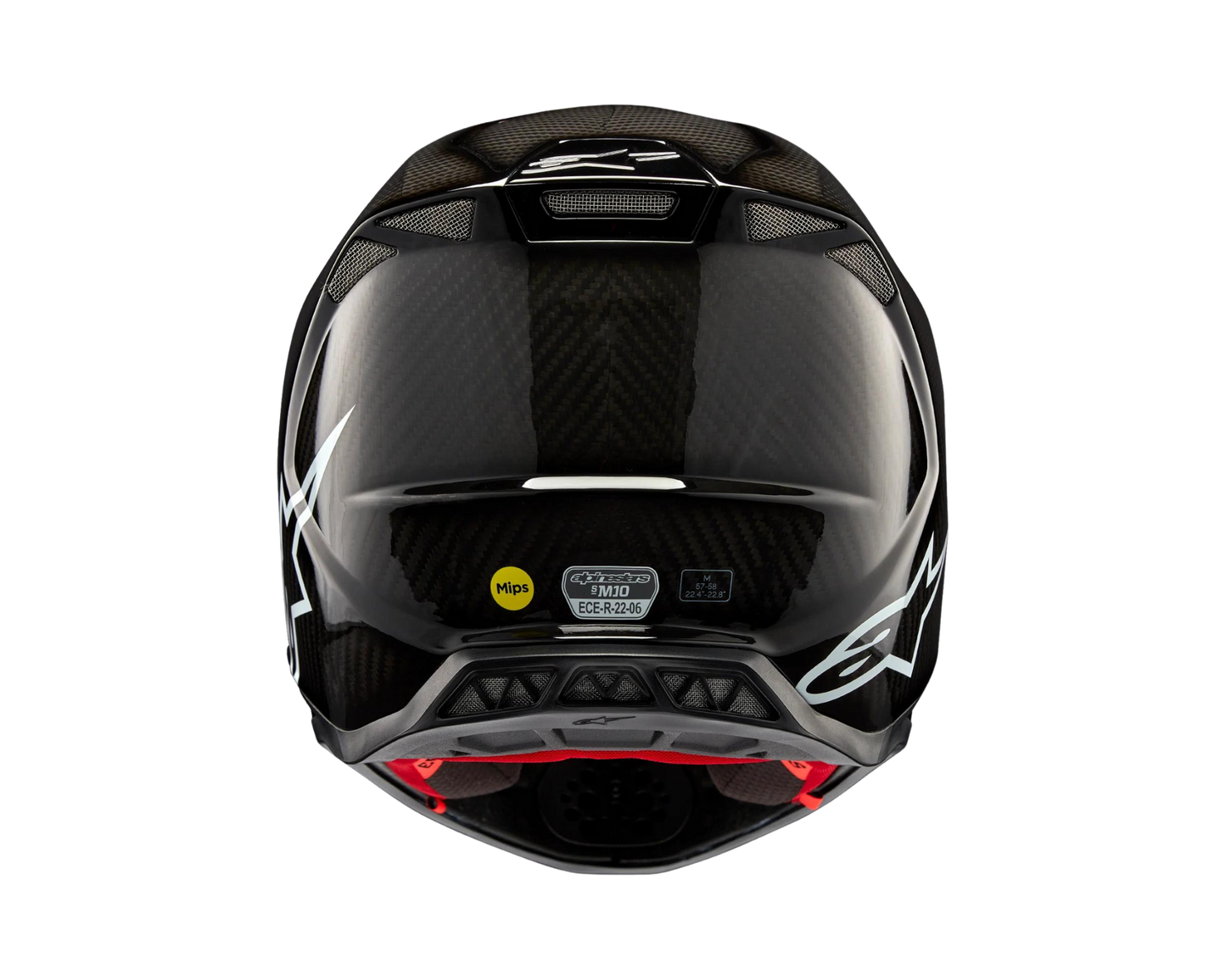ALPINESTARS 2025 S-M10 SOLID BLACK CARBON HELMET