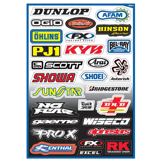 FACTORY EFFEX MX LOGO STICKER SHEET