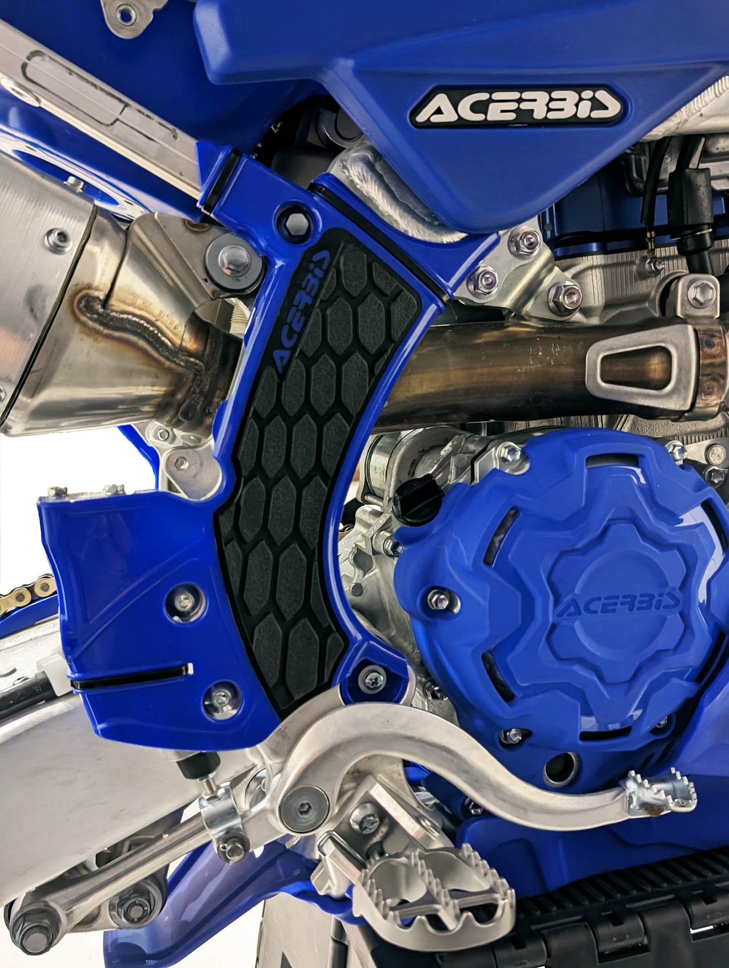 ACERBIS YAMAHA YZ450F 23-25 YZ250F/YZ450FX 24-25 YZ250FX 2025 BLUE/BLACK X-GRIP FRAME GUARD