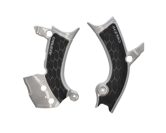 ACERBIS YAMAHA YZ450F 23-25 YZ250F/YZ450FX 24-25 YZ250FX 2025 SILVER/BLACK X-GRIP FRAME GUARD