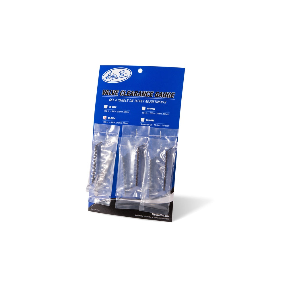 MOTION PRO TAPPET FEELER GAUGES (0.15MM - 0.20MM / 0.006" - 0.008") 6PCS