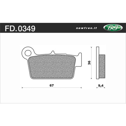 NEWFREN REAR BRAKE PADS SHERCO 04-14