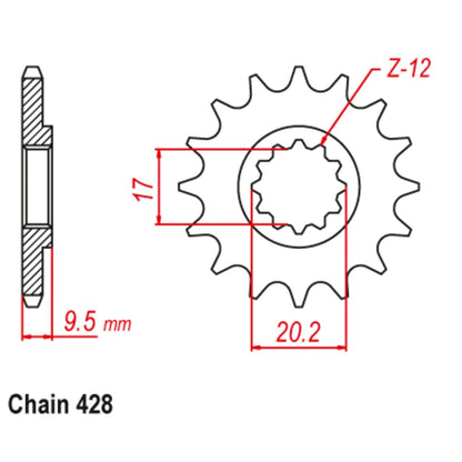 SUPERSPROX FRONT SPROCKET STEALTH HIGH PERFORMANCE KTM/HUSQVARNA/GASGAS 85CC 04-25