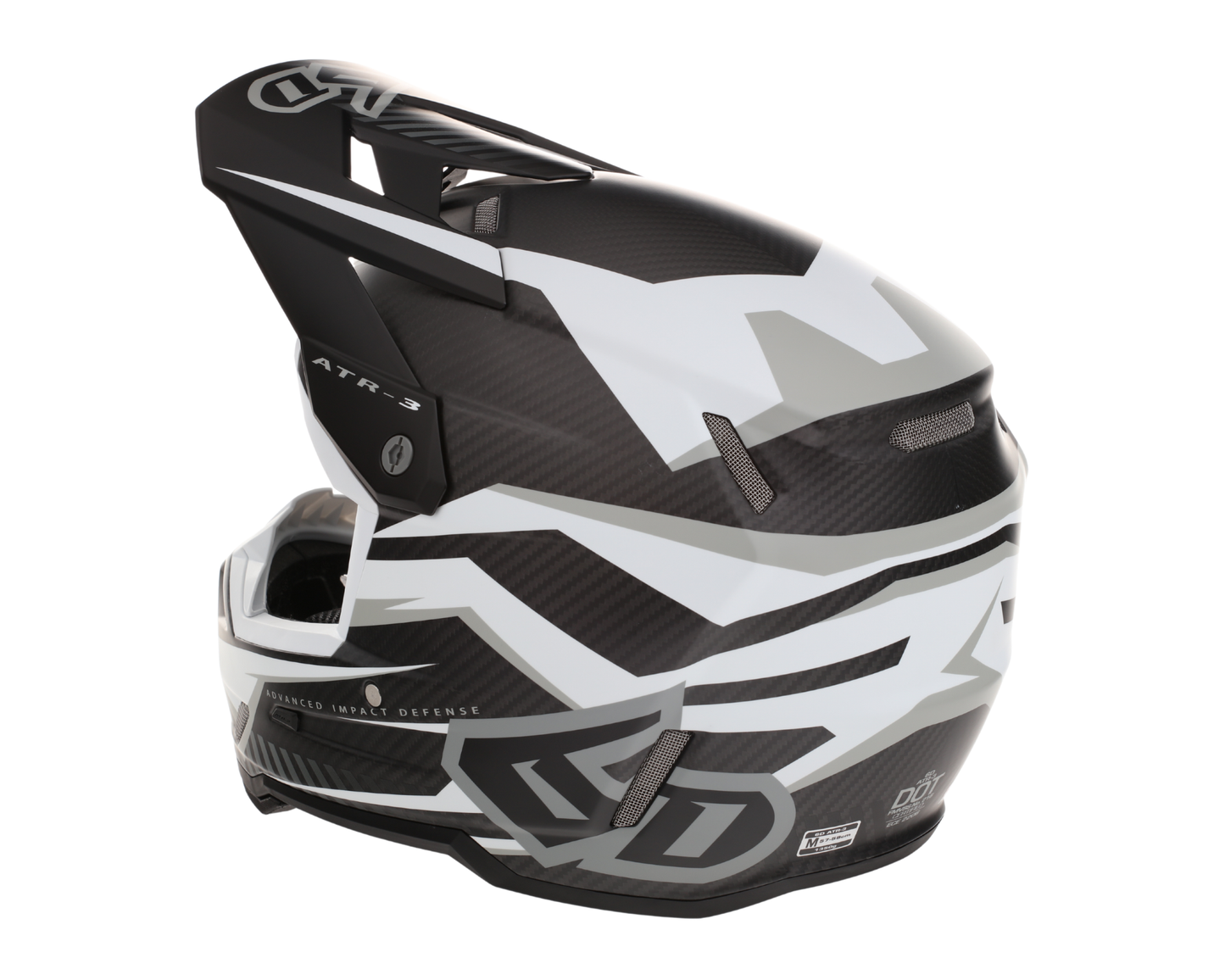 6D ATR-3 RIVAL MATTE WHITE HELMET