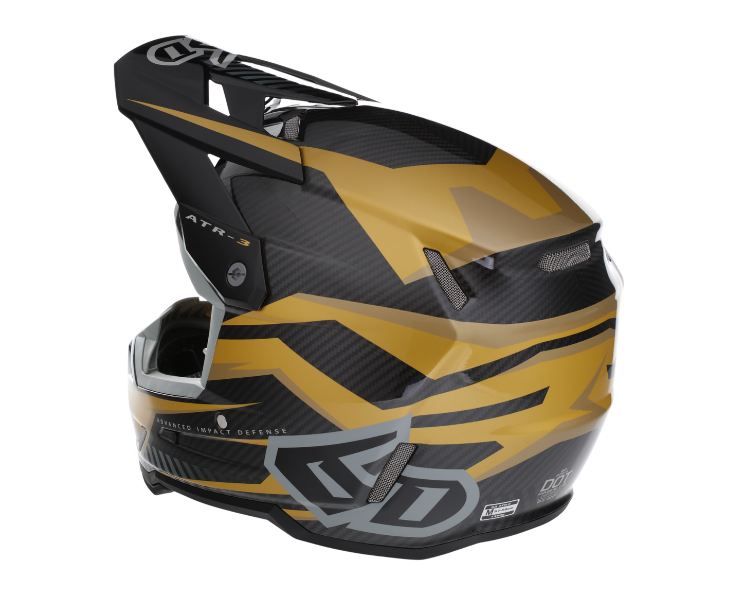 6D ATR-3 RIVAL GLOSS GOLD HELMET