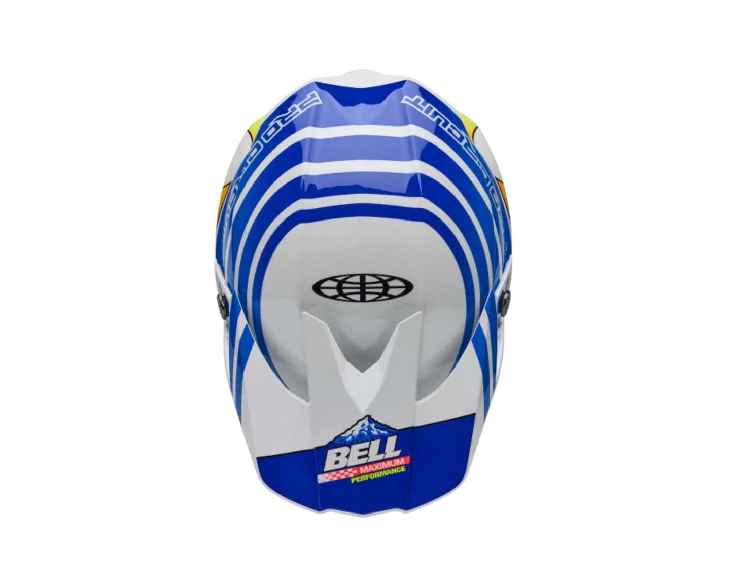BELL 2025 MOTO-10 SPHERICAL PRO CIRCUIT BLUE/WHITE HELMET