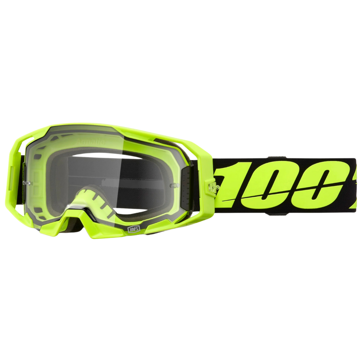 100% ARMATIC NEON YELLOW CLEAR GOGGLES