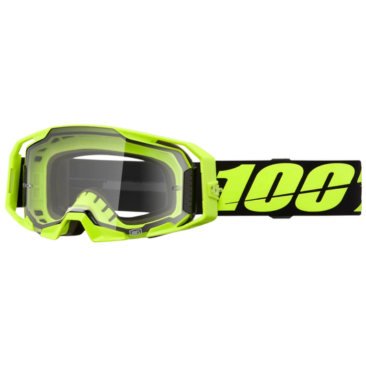 100% ARMATIC NEON YELLOW CLEAR GOGGLES