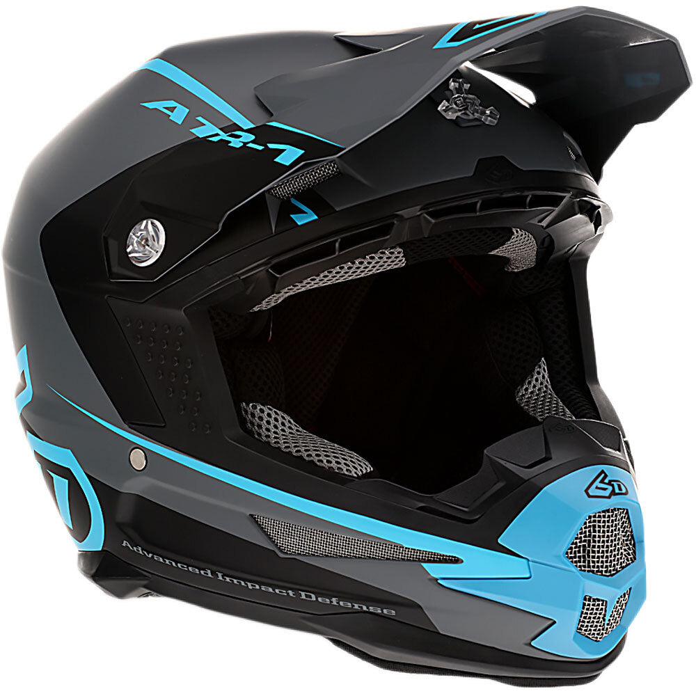 6D ATR-1 STEALTH CYAN HELMET