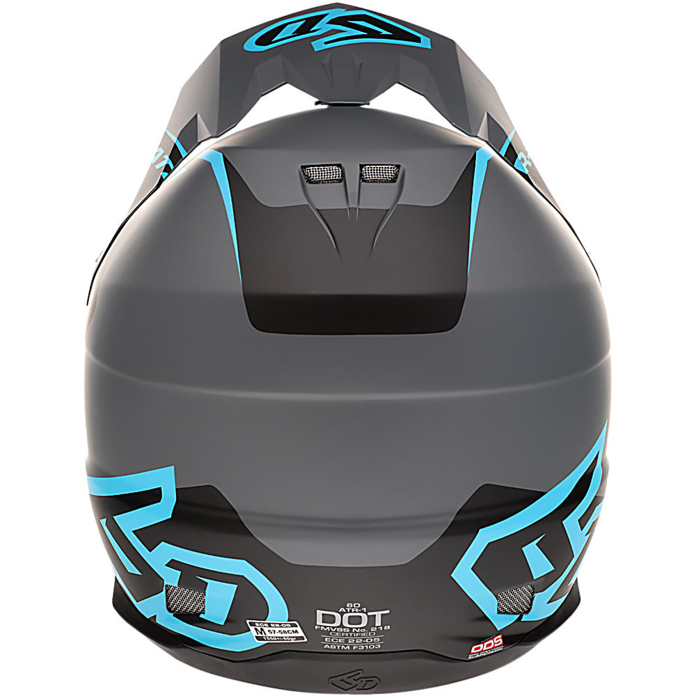 6D ATR-1 STEALTH CYAN HELMET