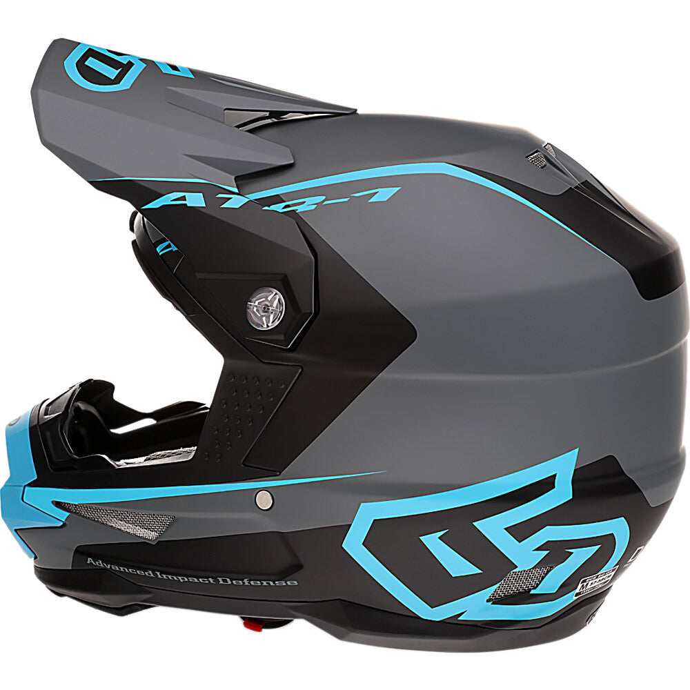 6D ATR-1 STEALTH CYAN HELMET