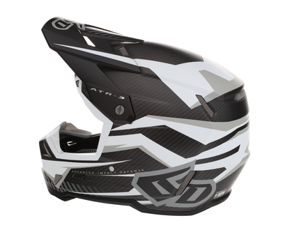 6D ATR-3 RIVAL MATTE WHITE HELMET