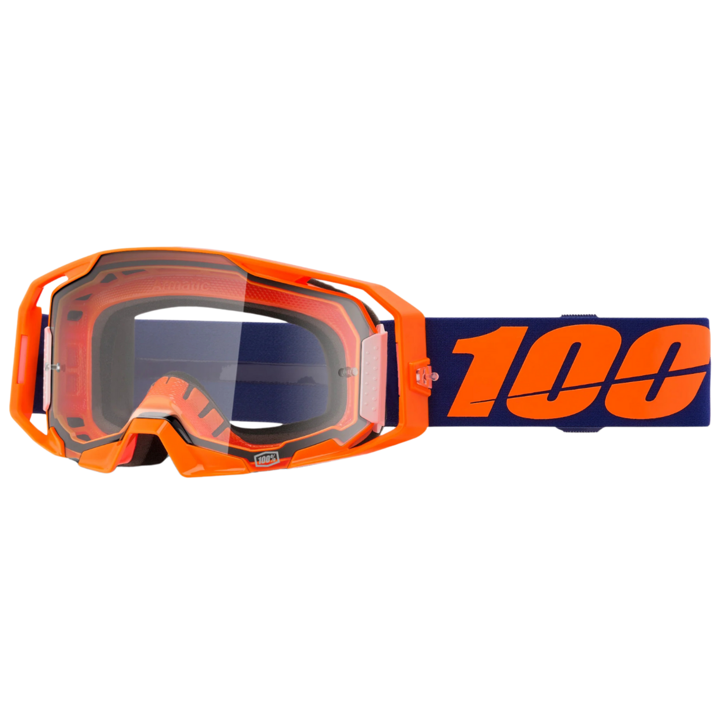 100% ARMATIC NEON ORANGE CLEAR GOGGLES