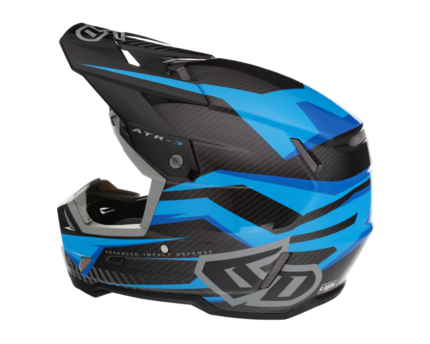 6D ATR-3 RIVAL GLOSS CYAN BLUE HELMET