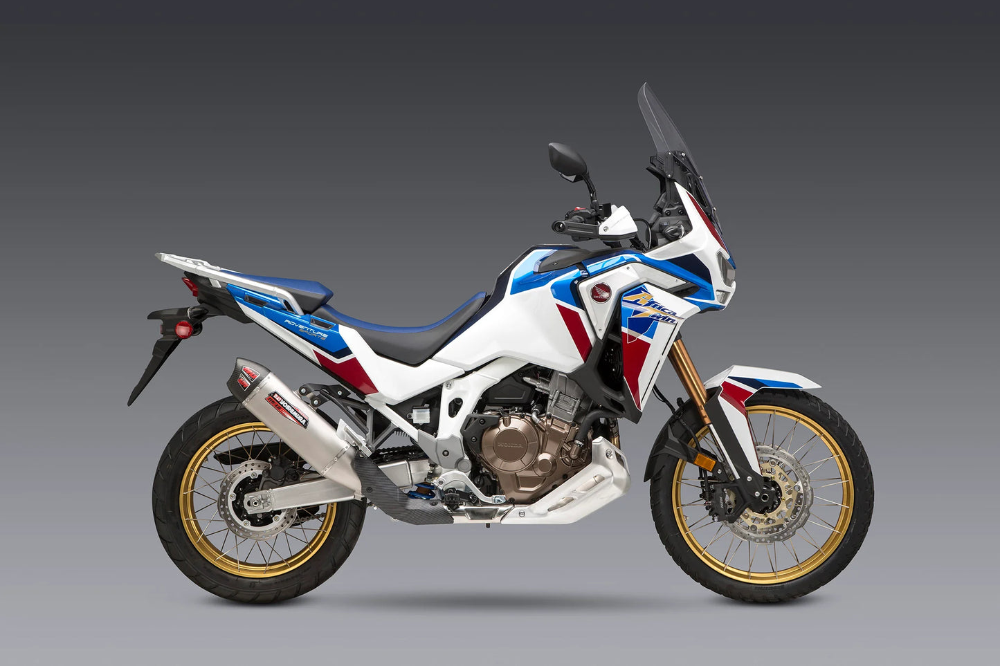 YOSHIMURA HONDA CRF1100L AFRICA TWIN 20-24 RS-12 STAINLESS STEEL SLIP-ON WITH CARBON END CAP