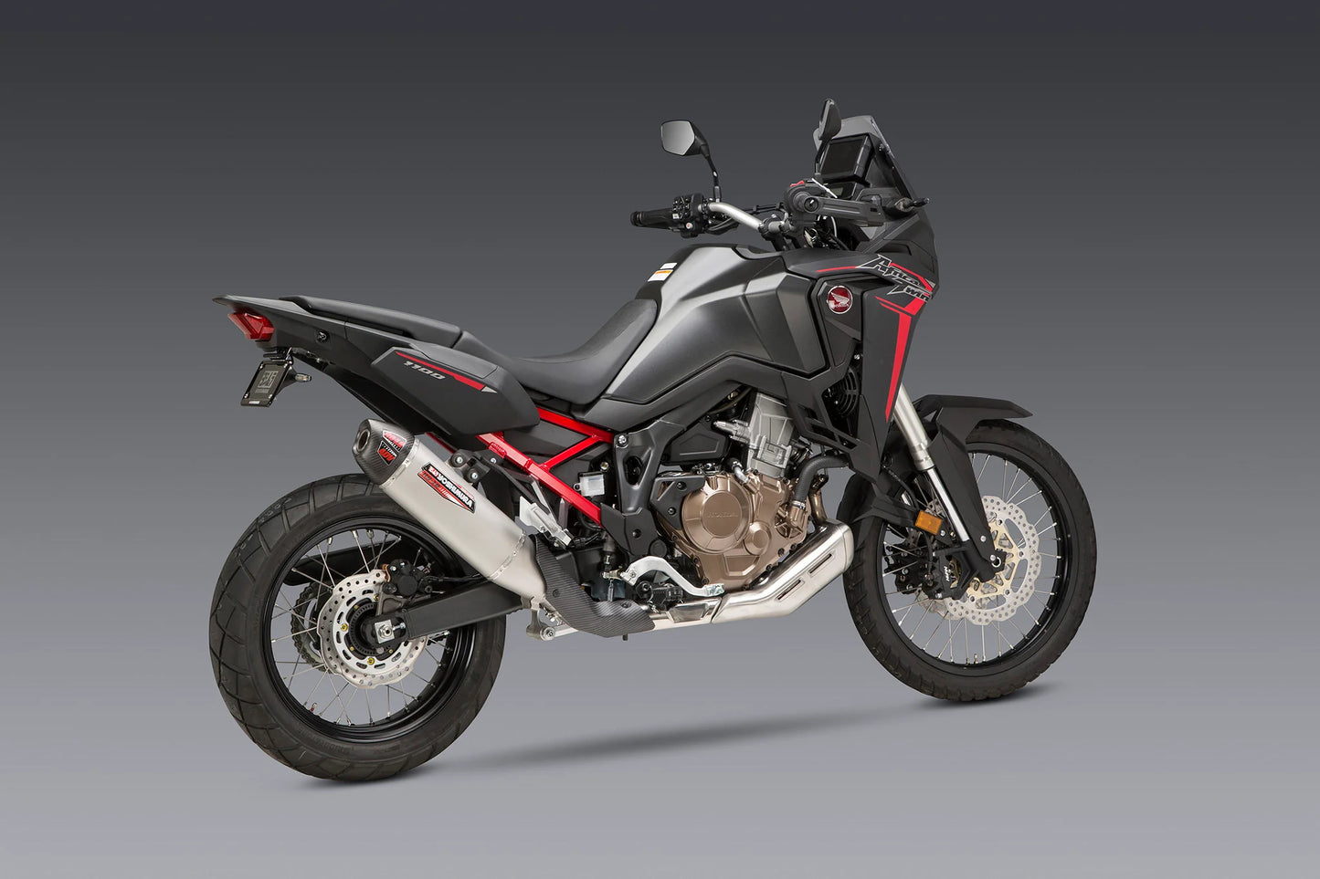 YOSHIMURA HONDA CRF1100L AFRICA TWIN 20-24 RS-12 STAINLESS STEEL SLIP-ON WITH CARBON END CAP