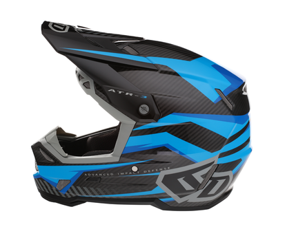 6D ATR-3 RIVAL GLOSS CYAN BLUE HELMET