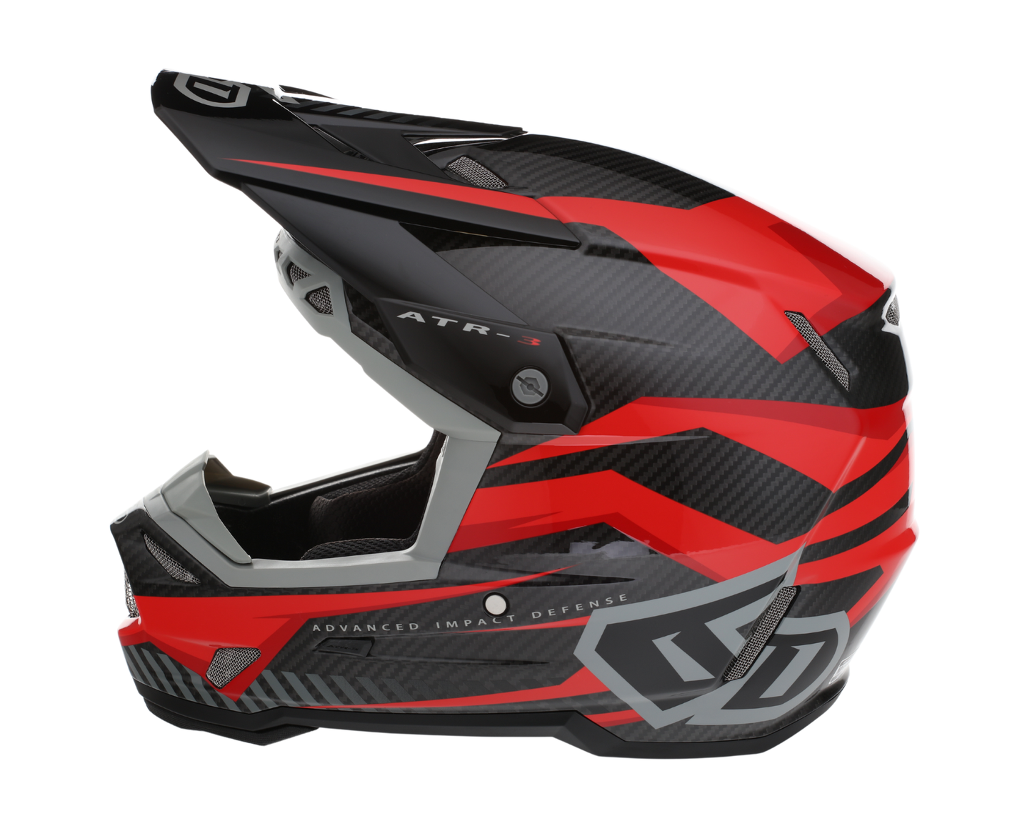 6D ATR-3 RIVAL GLOSS RED HELMET