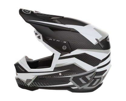 6D ATR-3 RIVAL MATTE WHITE HELMET